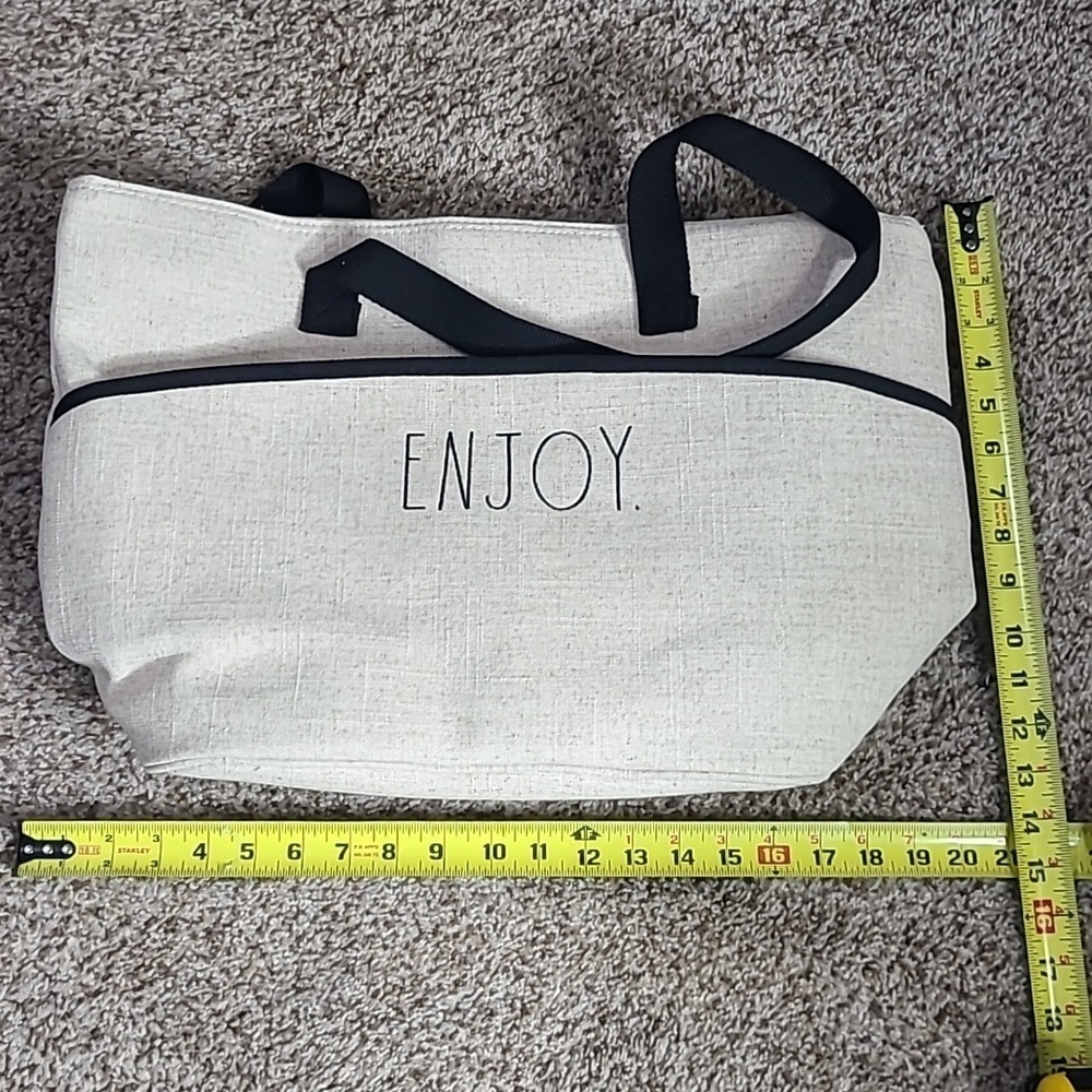 Rae Dunn Large Cream Thermal Tote